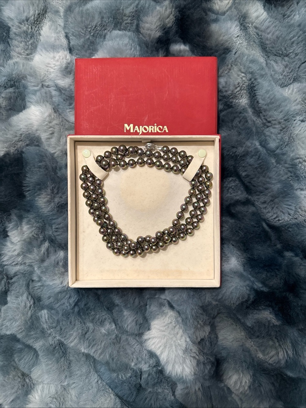 Majorica Tahitian Pearl Single-Strand 48-inch Necklace with Sterling Silver